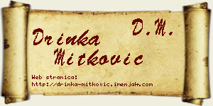 Drinka Mitković vizit kartica